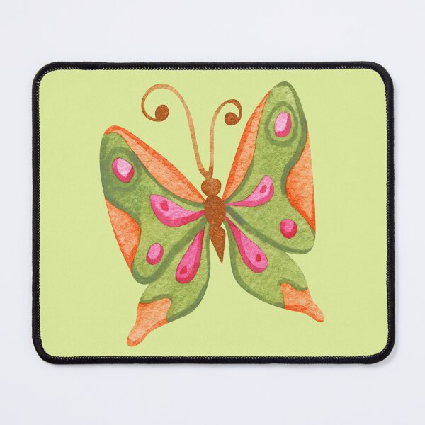 Item preview, Colored butterfly on pale green background designed and sold by Tervezek.