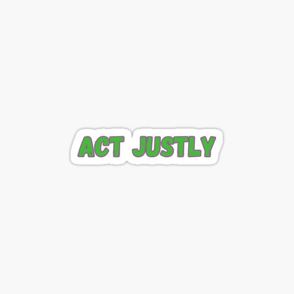 Vista previa del artículo con la obra «actuar con justicia», diseñado y vendido por variant designer.