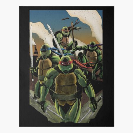 Ninja Turtles Happy Birthday Funny Art Board Print for Sale by GambleUS