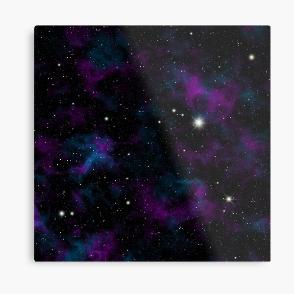 Blue and Purple Galaxy Metal Print