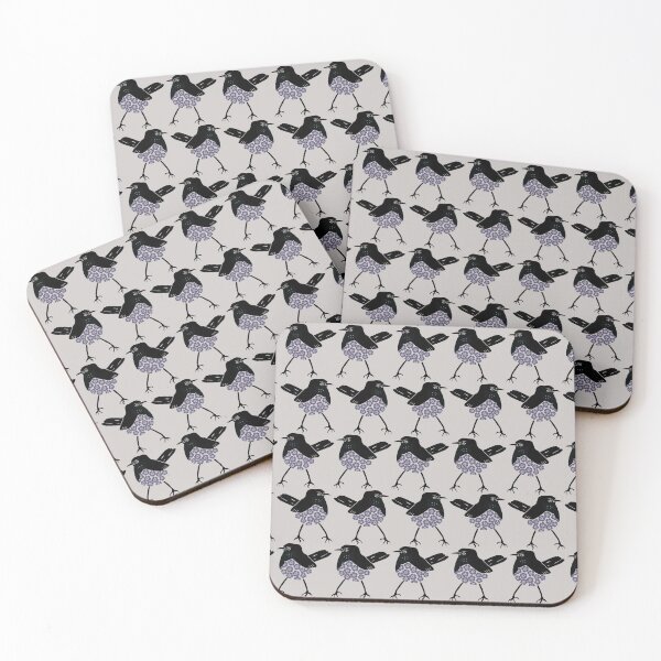 Item preview, Willy Wagtails and Geraldton Wax - lavender designed and sold by Jane  Abbott Designs.