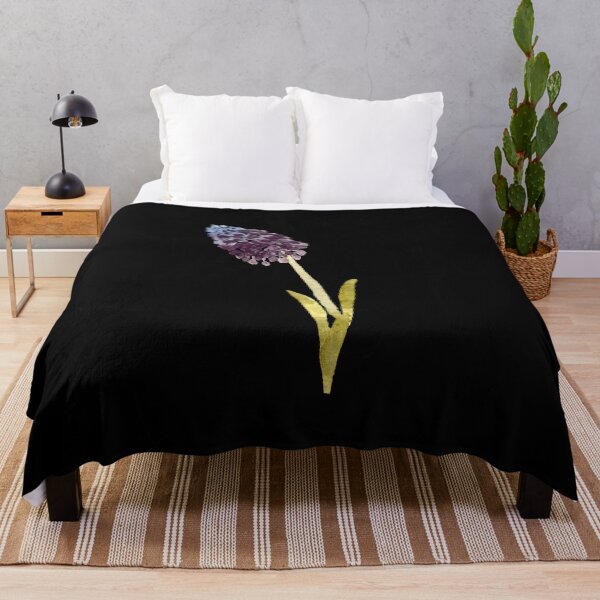 Item preview, Watercolor flower hyacinth illustration on black background  designed and sold by Yana Mustafina | Boho Soulful Designs.
