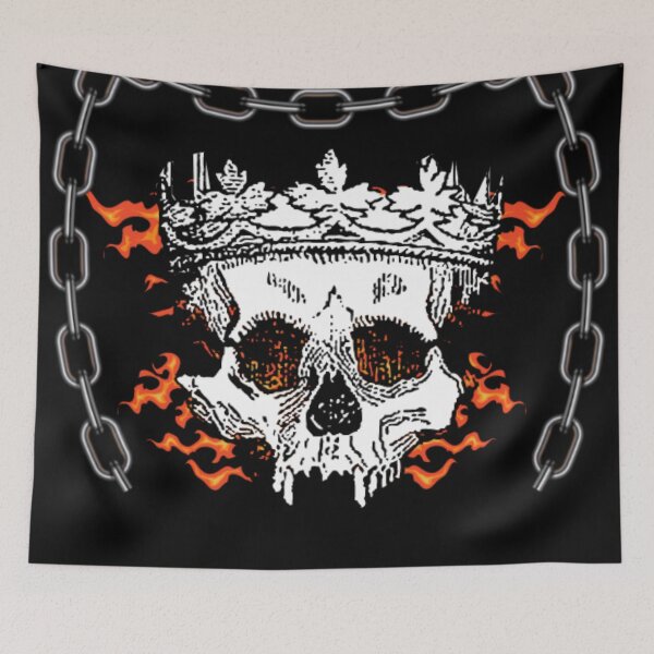 Item preview, Flaming Crowned Skull and Chains designed and sold by Mark Cannon.