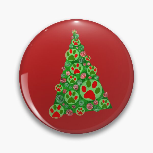 Item preview, Two Tone Animal Paw Christmas Tree Holiday Decoration designed and sold by AMSonArt.