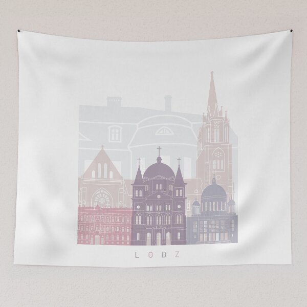 Item preview, LODZ SKYLINE POSTER PASTEL designed and sold by paulrommer.