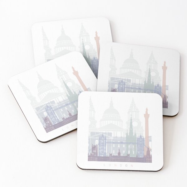 Item preview, LONDON SKYLINE POSTER PASTEL designed and sold by paulrommer.