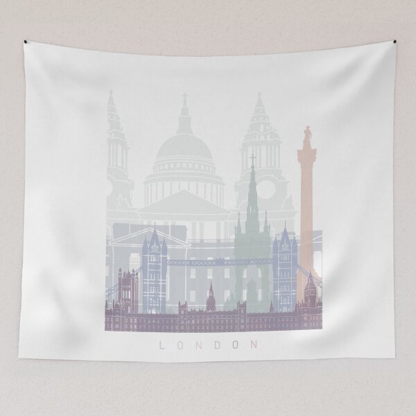 Item preview, LONDON SKYLINE POSTER PASTEL designed and sold by paulrommer.