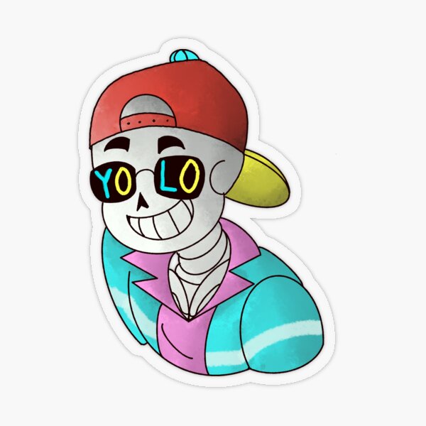 Fresh Ink Sans Undertale AU Vinyl Peeker Sticker 