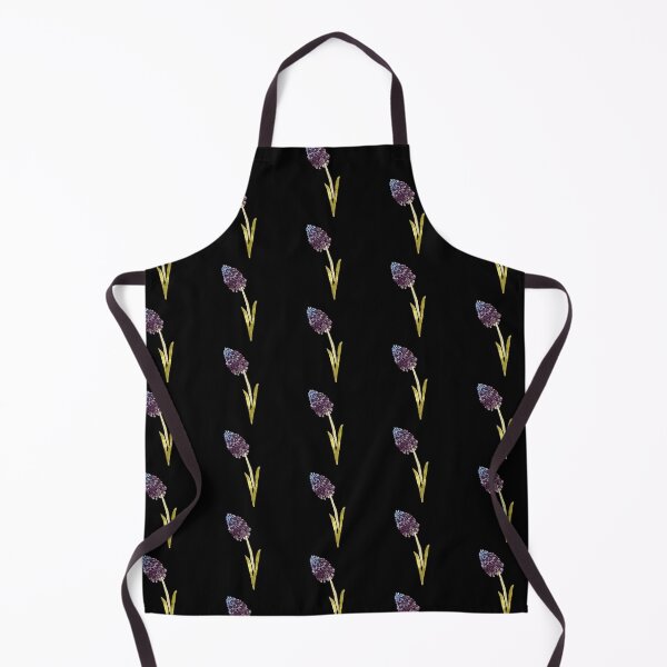 Item preview, Seamless black pattern hyacinth branch watercolor illustration designed and sold by Yana Mustafina | Boho Soulful Designs.