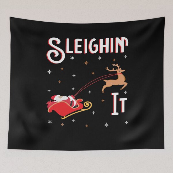 Item preview, Sleighin It Funny Christmas Santa Claus Sleigh designed and sold by Gifty Rifty.