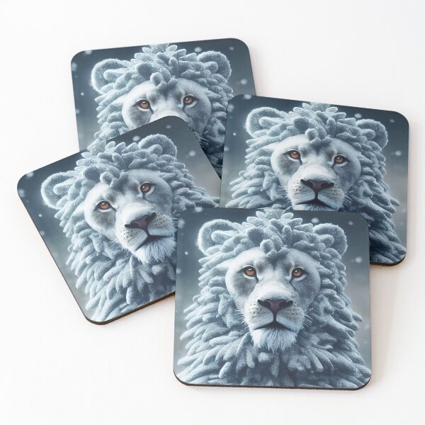 Item preview, Snowy christmas lion  designed and sold by art8085.