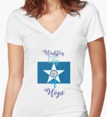 Houston City of Hope Women's Fitted V-Neck T-Shirt