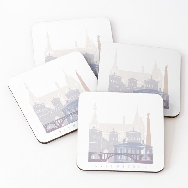 Item preview, LUXEMBOURG SKYLINE POSTER PASTEL designed and sold by paulrommer.