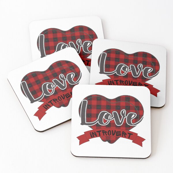 Item preview, Love Heart Introvert Tartan designed and sold by RockBeeDesigns.