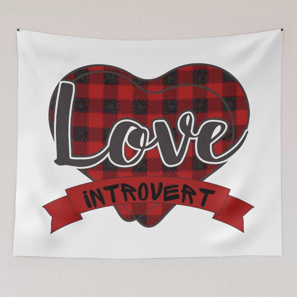 Item preview, Love Heart Introvert Tartan designed and sold by RockBeeDesigns.