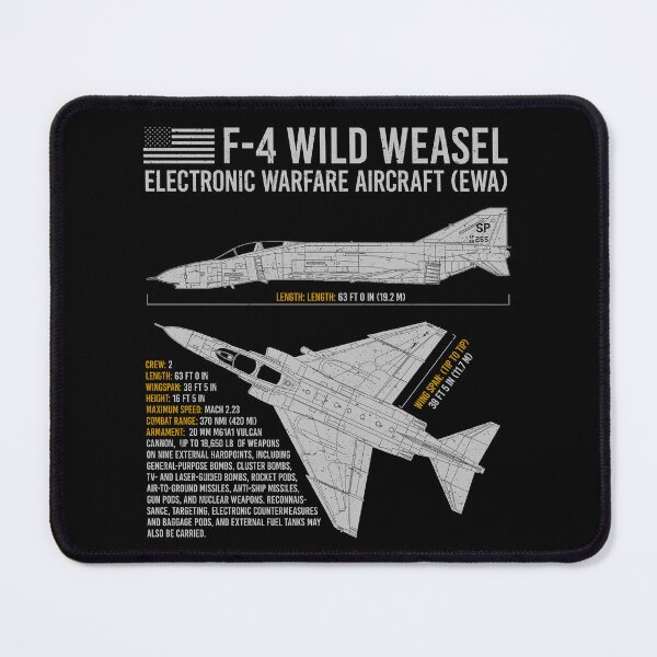 Item preview, F-4 Phantom Wild Weasel US Aircraft Plane USAF Airplane Blueprint designed and sold by DigitalBadger.