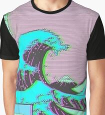 The Great Wave off Vaporwave Kanagawa Graphic T-Shirt