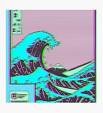 The Great Wave off Vaporwave Kanagawa Photographic Print