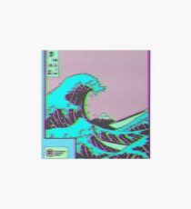 Lámina de exposición La gran ola de Vaporwave Kanagawa