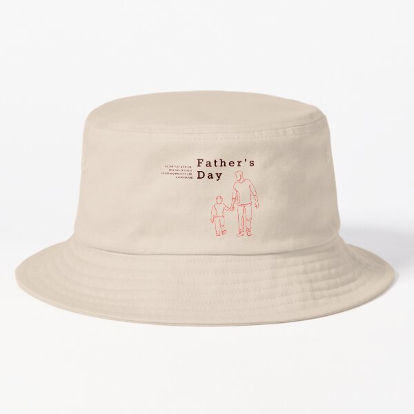 Father and Child Fishing Together Vintage' Bucket Hat