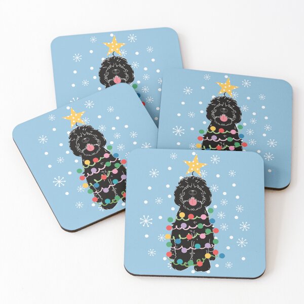 Item preview, Black Sheepadoodle Christmas Tree designed and sold by Lulupainting.