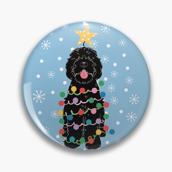 Item preview, Black Sheepadoodle Christmas Tree designed and sold by Lulupainting.