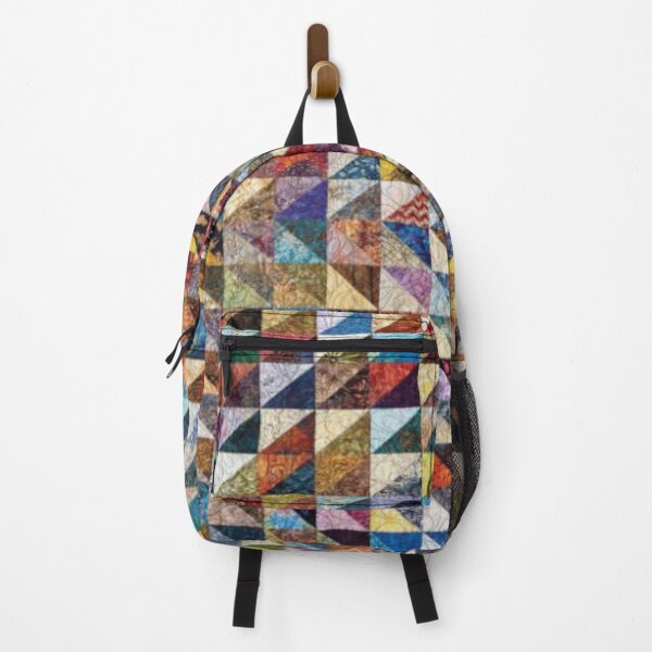 Item preview, Patchwork mosaic shape checkered triangles form a square and rhombus patterns various plant colors various warm shades designed and sold by ErisMerch.