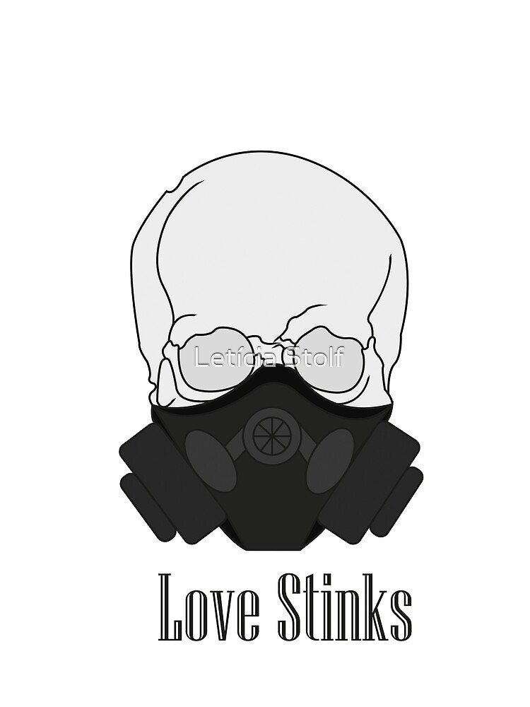Love Stinks - Masked Skull by ldsart