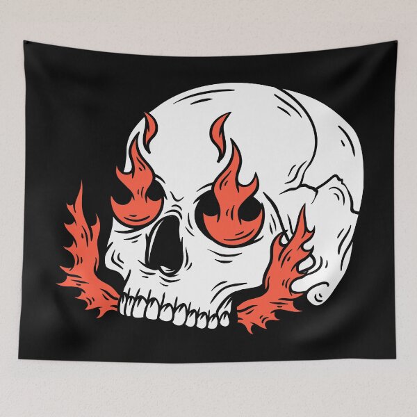 Item preview, Skull with Flames  designed and sold by Mark Cannon.