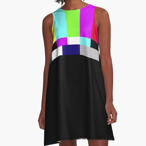 Iconic TV Color Bars A-Line Dress