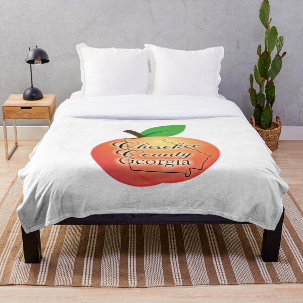 Item preview, Cherokee County, Georgia Outline on Peach designed and sold by SilverPinesArt.