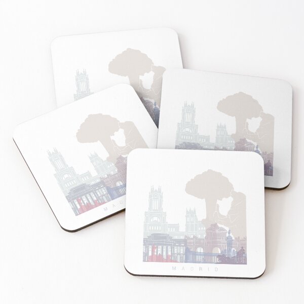 Item preview, MADRID SKYLINE POSTER PASTEL designed and sold by paulrommer.