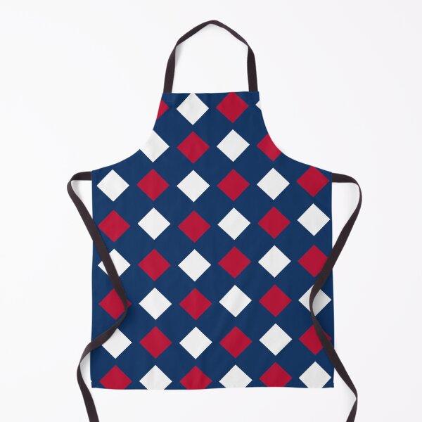 Item preview, Red and White Checkered Pattern Navy Blue Background designed and sold by GemsAnatomy.