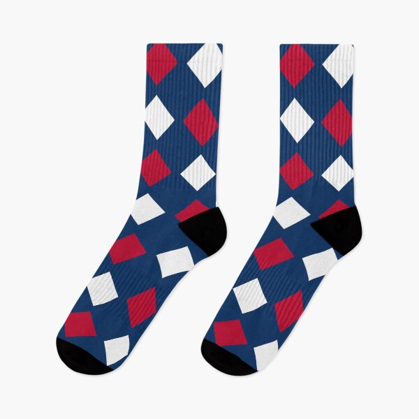 Item preview, Red and White Checkered Pattern Navy Blue Background designed and sold by GemsAnatomy.