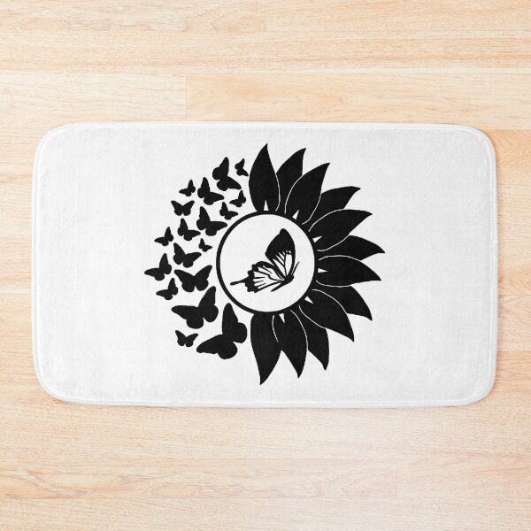 Item preview, Butterflies Flying from Sunflower Black Tattoo designed and sold by Summer-Winter.