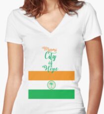 Miami City of Hope Women's Fitted V-Neck T-Shirt