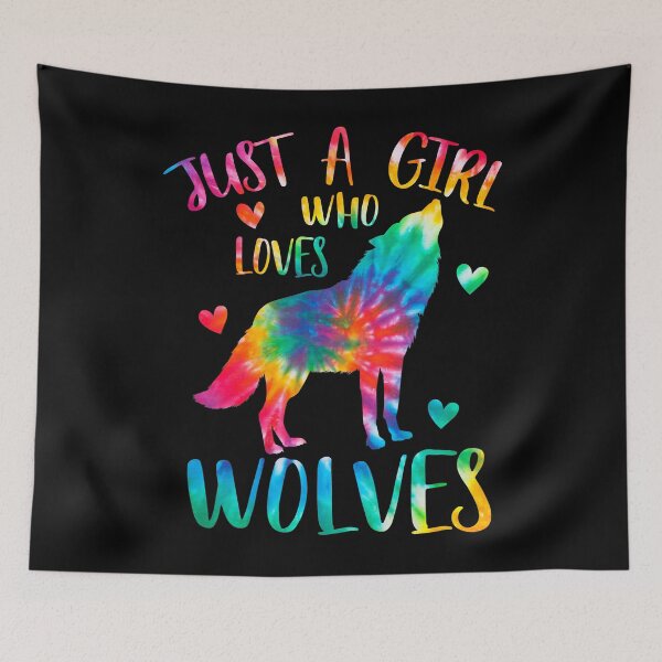 Item preview, Just A Girl Who Loves Wolves Tie Dye Cute Wolf Lover designed and sold by ArcWarden-art.