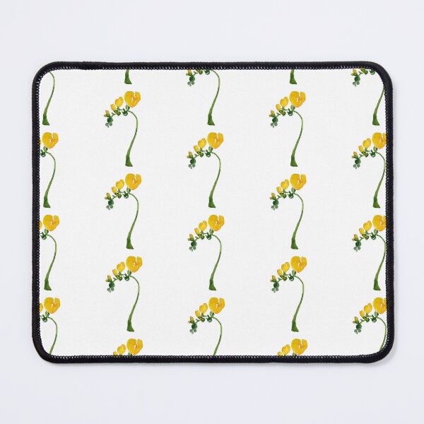Item preview, Seamless pattern yellow freesia watercolor illustration designed and sold by Yana Mustafina | Boho Soulful Designs.