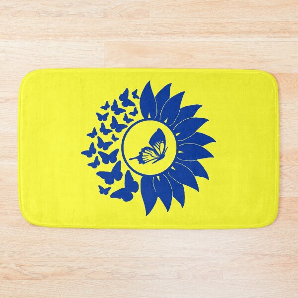 Item preview, Butterflies Flying from Sunflower Navy Blue Tattoo designed and sold by Summer-Winter.