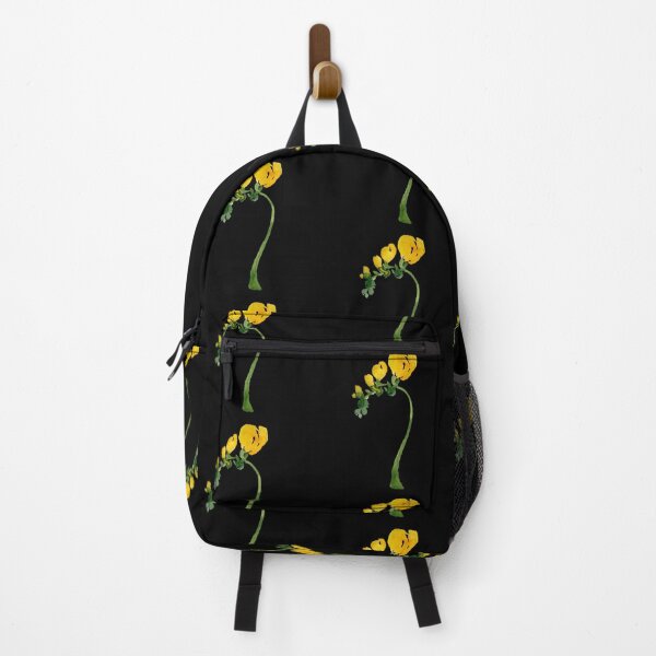 Item preview, Seamless black pattern yellow freesia watercolor illustration designed and sold by Yana Mustafina | Boho Soulful Designs.