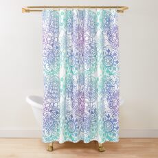 Pastel Mandala Pattern Shower Curtain