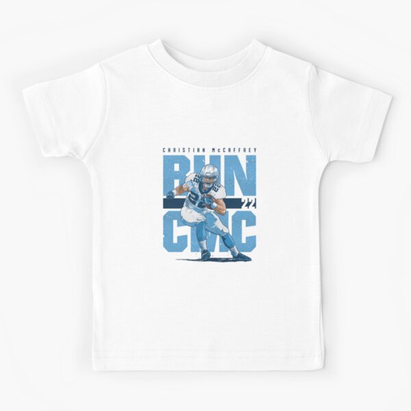 Christian McCaffrey Back-To Kids T-Shirt for Sale by RatTrapTees