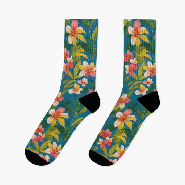 Artikelvorschau, Fun flowers tropical pattern entworfen und verkauft von Purple-Horizon.