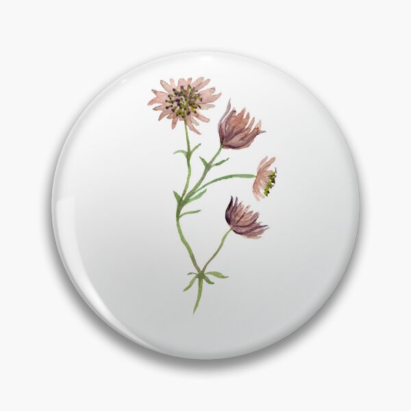 Item preview, Watercolor branch pink flower illustration single object designed and sold by Yana Mustafina | Boho Soulful Designs.