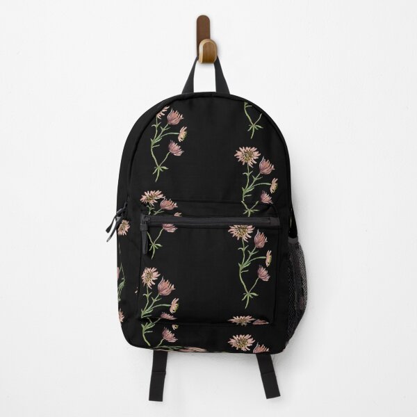 Item preview, Seamless black pattern branch pink flower watercolor illustration designed and sold by Yana Mustafina | Boho Soulful Designs.