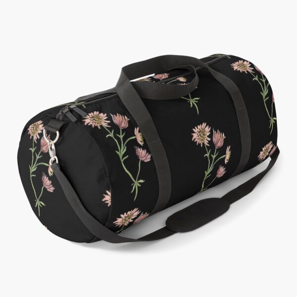 Item preview, Seamless black pattern branch pink flower watercolor illustration designed and sold by Yana Mustafina | Boho Soulful Designs.
