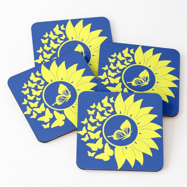 Item preview, Butterflies Flying from Sunflower Yellow Tattoo designed and sold by Summer-Winter.