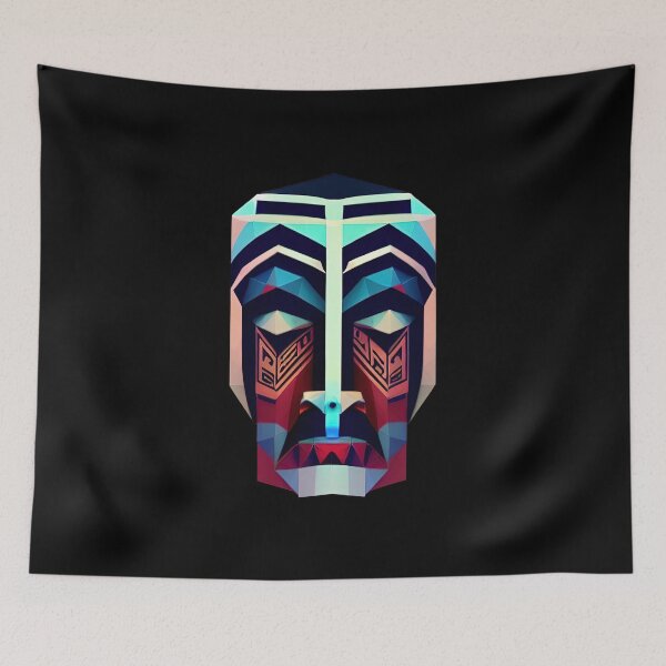 Item preview, Maori Face Art Deco designed and sold by PolygonXYZ.
