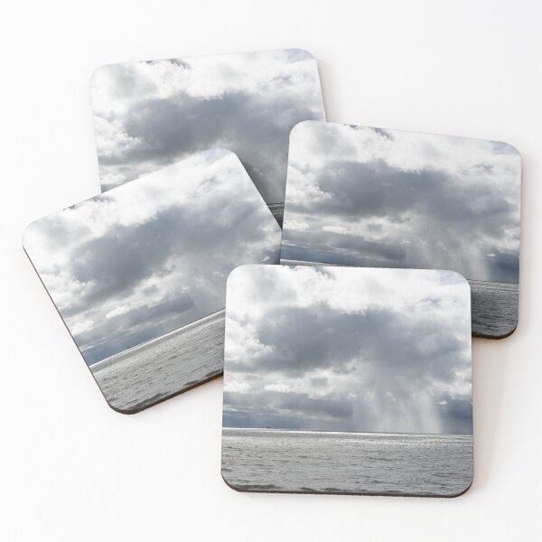 Item preview, Tempestuous Cloudscape - Lake Erie Cargo Ship Heading into a Rain Squall designed and sold by Georgia Mizuleva.