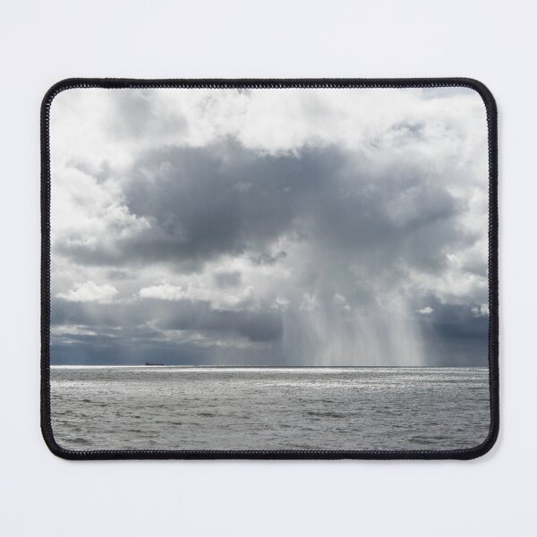 Item preview, Tempestuous Cloudscape - Lake Erie Cargo Ship Heading into a Rain Squall designed and sold by Georgia Mizuleva.